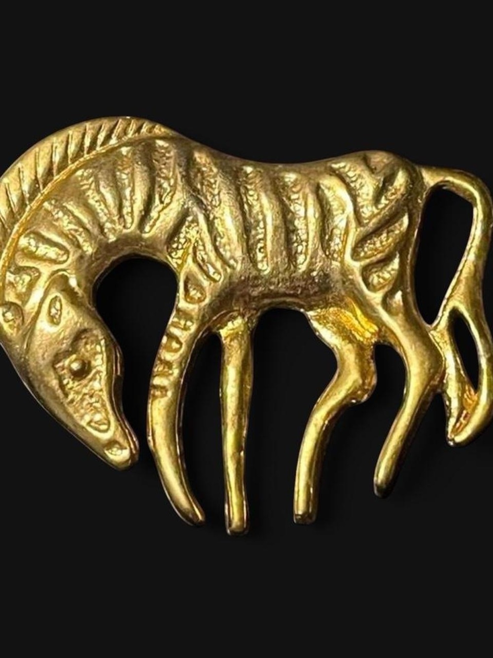 American Vintage Gold-Tone Horse Brooch